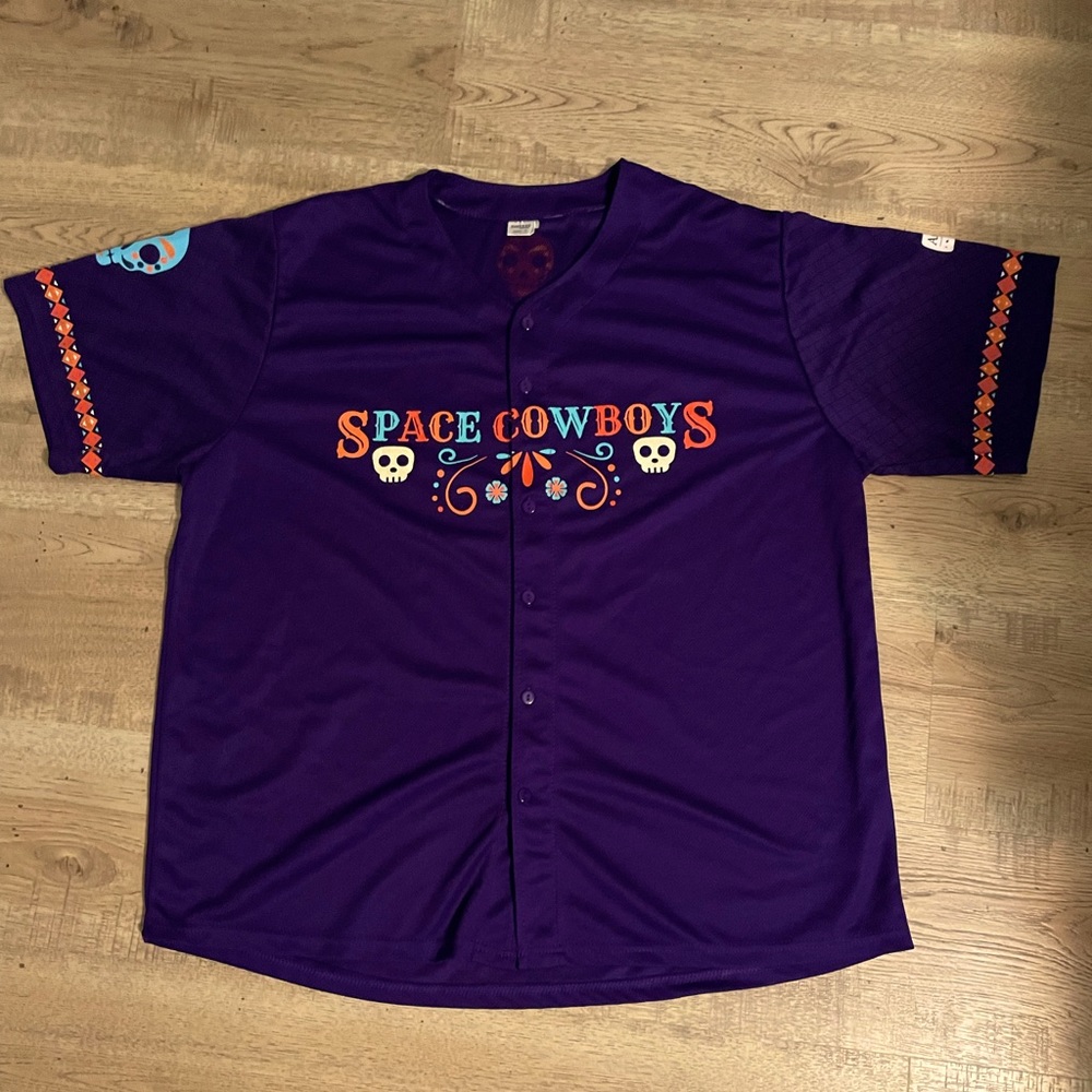 Space Cowboys Sugar Land Baseball Jersey Sz XL